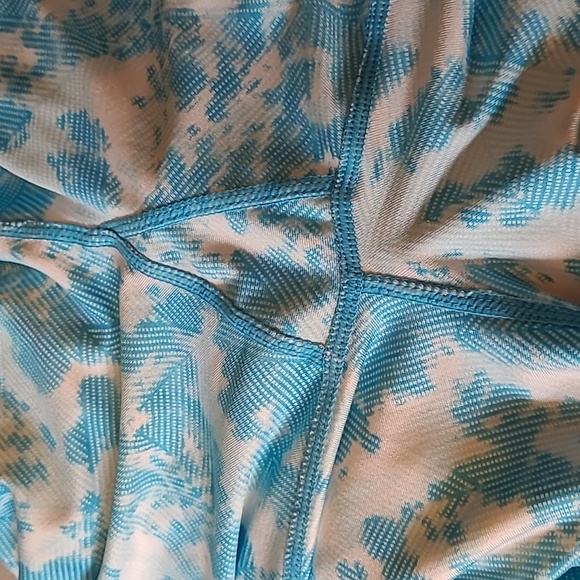 ACX LEGGINGS, workout, gym, active wear, blue on white, high waisted, LG, - Picture 6 of 7